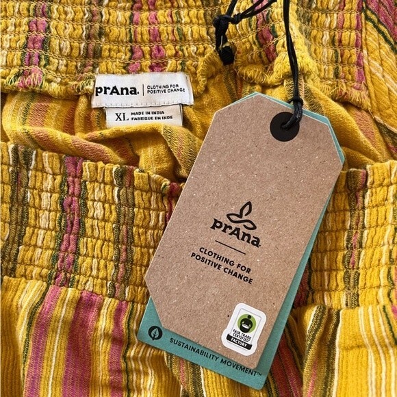 PrAna Little Palm Cami‎ in Leapfrog Stripe Size XL NWT - Picture 7 of 8